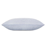 oreillers moelleux microfibre polyester bleu clair rayures verticales fins décontractés literie queen size
