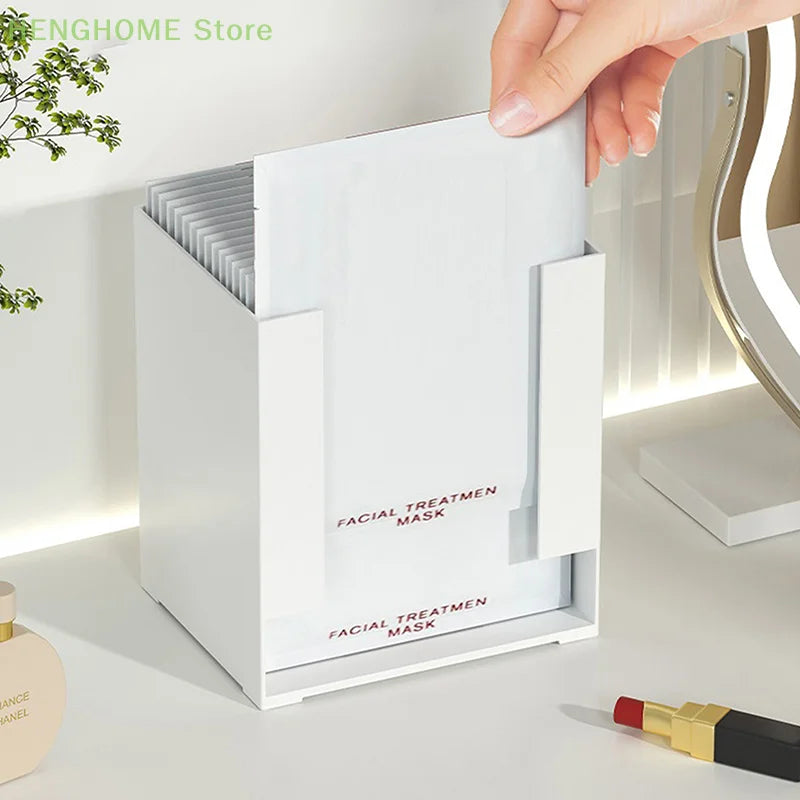 organiseur rangement blanc moderne compartiments neutres opaques stockage cuisine masques textiles nourriture multifonction