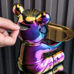 support bijoux multicolore moderne porte clés montre lunettes argenté doré iridescent