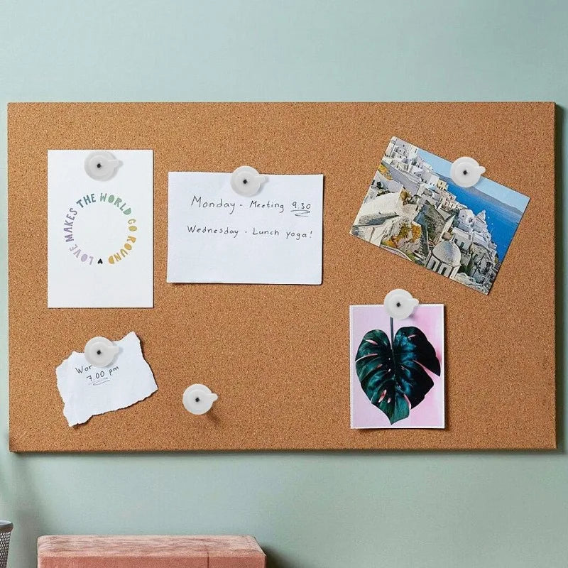 clous muraux invisibles cadres photo supports diys plaques liège accroches maison rangement blanc marron