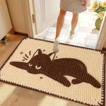 tapis moderne chat dessin animé polyester antibactérie antidérapant résistant décoloration 30x50cm 40x60cm 50x80cm salon