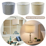 abat jour lin beige gris classique opacité 26cm 19cm fixations anneaux métalliques