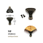 pieds boîte vis or argent bronze classique élégants ornements sculptural fixés bois