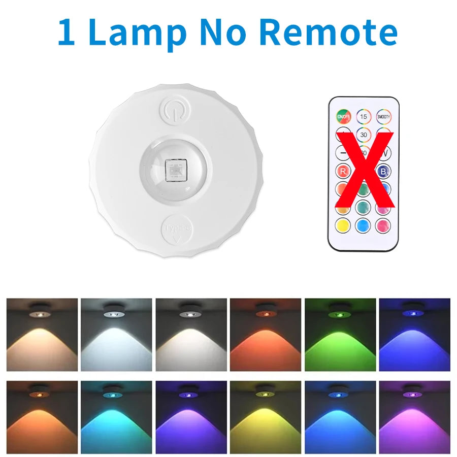 projecteur led rechargeable sans fil blanc moderne télécommande charge usb kitchen lights