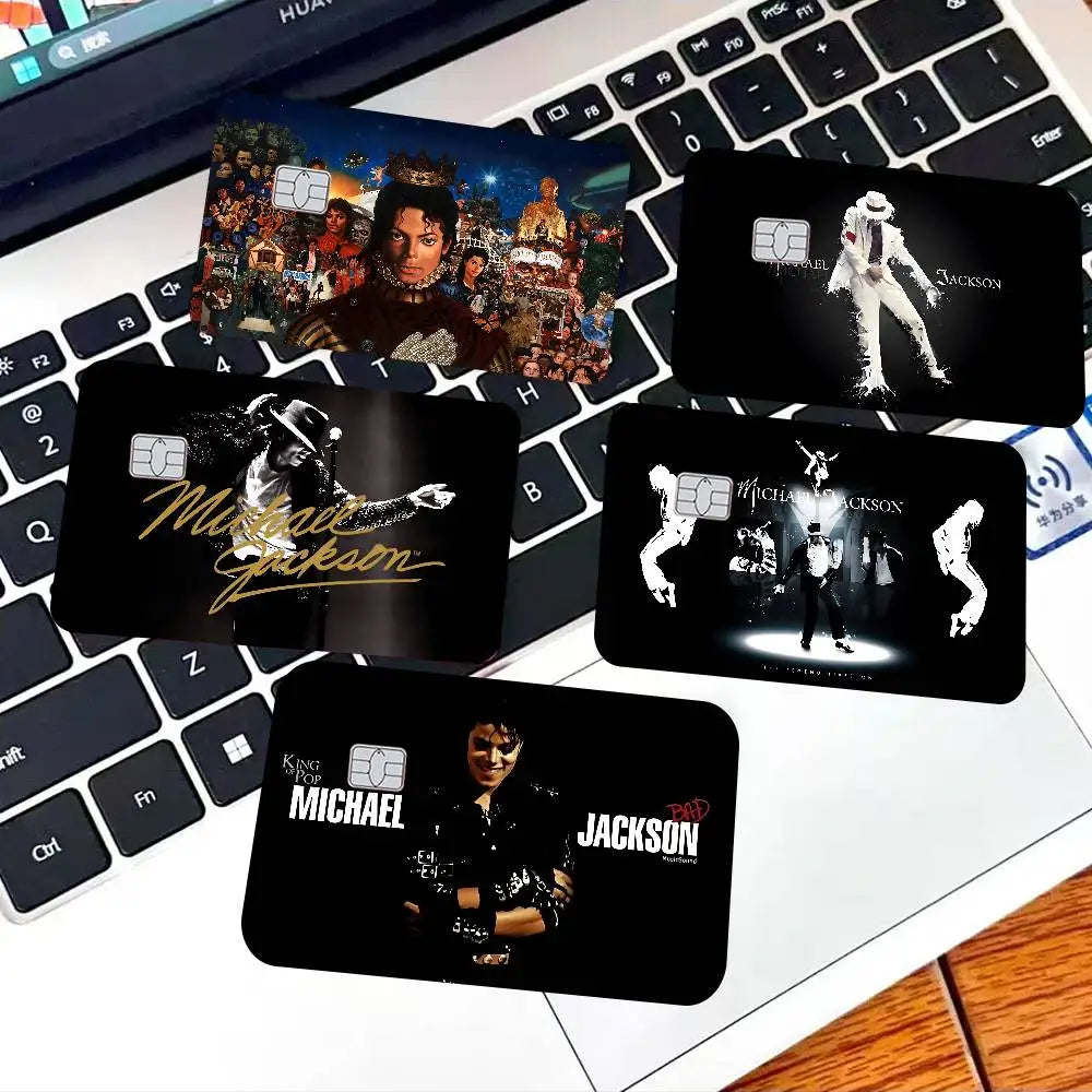 protection carte bancaire stickers michael jackson noir signature adhésifs réutilisables moderne waterproof echangement