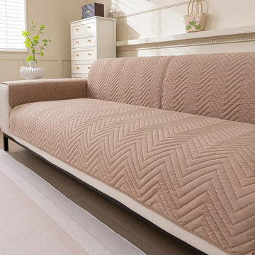 housse canapé extensible imperméable anti griffes animaux salon moderne gris beige rayures