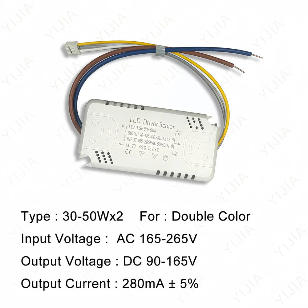 driver led blanc 24v 36v 60v 108v 280ma 300ma rond perforations moderne