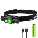 lampe frontale led rechargeable usb camping pêche étanche ipx6 modes noire rouge verte