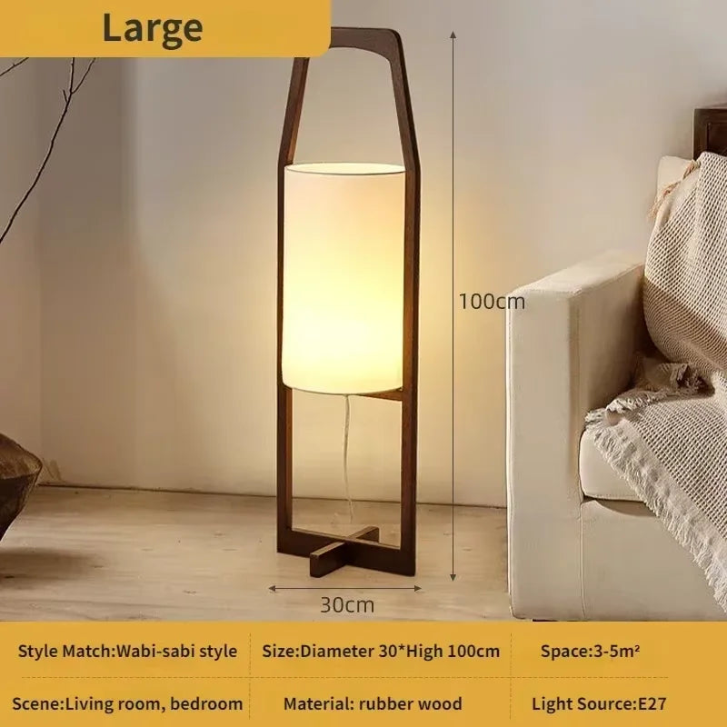 lampe table bois marron clair abat jour beige moderne minimaliste salon chambre
