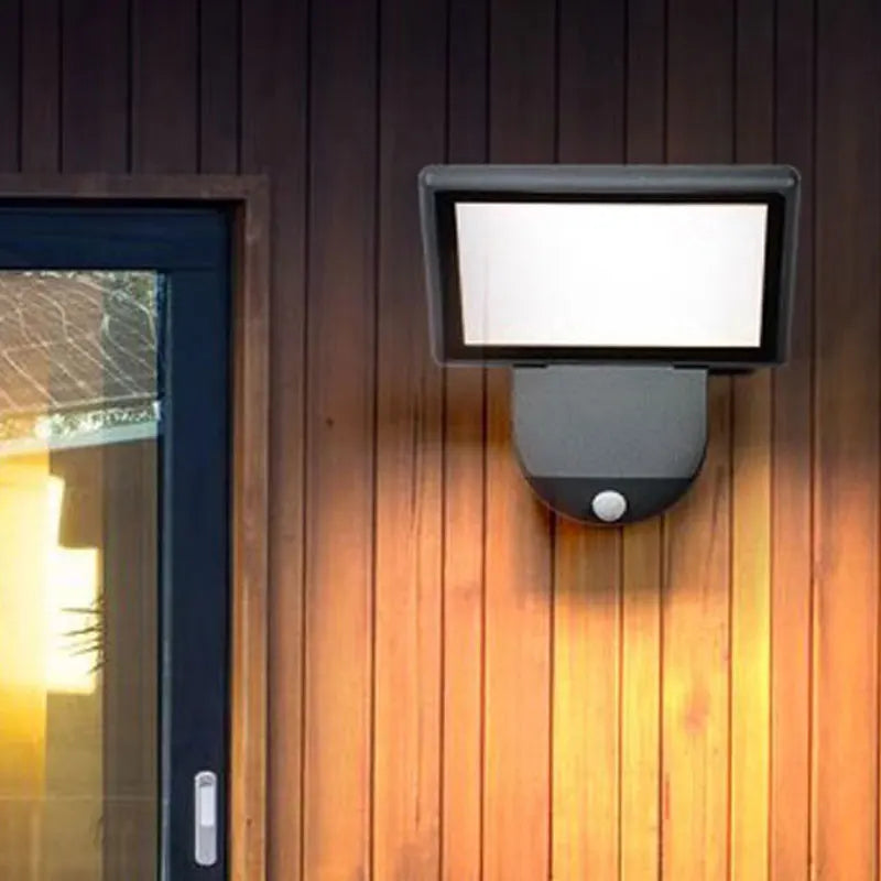 lampe murale led extérieure étanche noir moderne capteur mouvement waterproof industrielle aluminium
