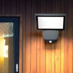 lampe murale led extérieure étanche noir moderne capteur mouvement waterproof industrielle aluminium