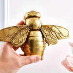 figurine abeille dorée résine décoration moderne intérieure salon réaliste sculptée adhésif