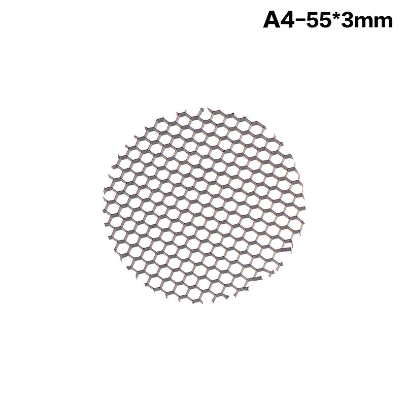 grille ventilation moderne noir maille nid d'abeille antiéblouissement aluminium opaquet fixations cachées