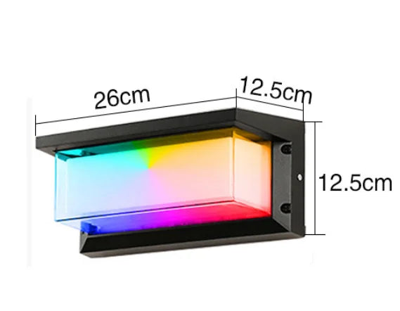 lampe led murale moderne noire ip65 hydrofuge wifi zigbee 2492000lm