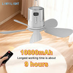 ventilateur portable blanc moderne 400mm rgb télécommande lumière ambiance camping
