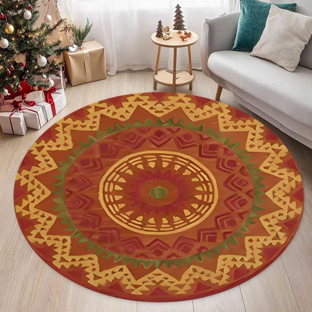 tapis moderne géométrique noir marron beige antidérapant intérieur extérieur 40x40 80x80 120x120 cm