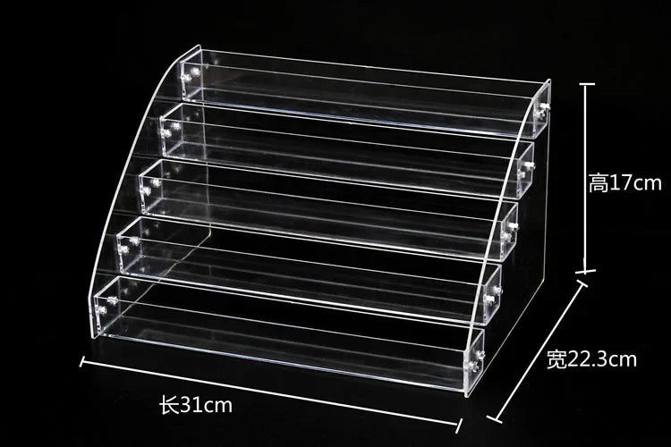 présentoirs cosmétiques transparents étagères réutilisables moderne supports vis fixés minimalistes