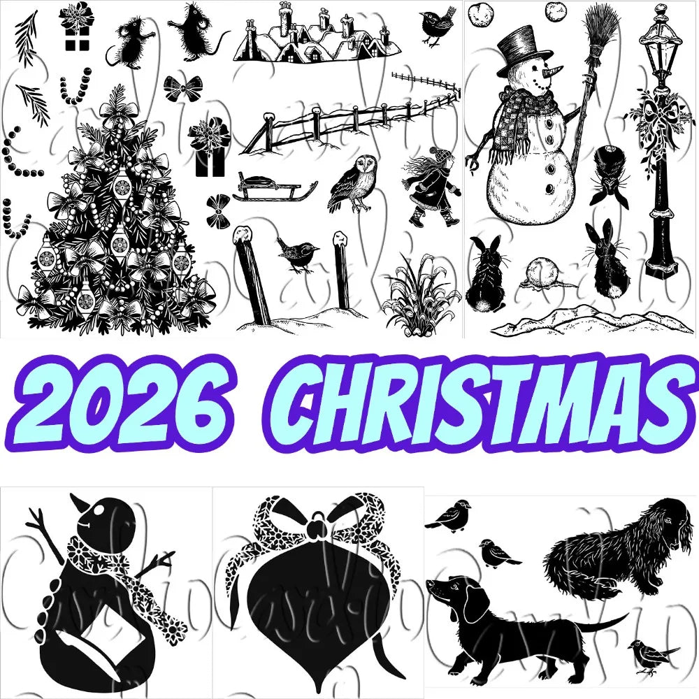 pochoirs noël dessin main noir blanc scrapbooking gaufrage decoration artisanale festive tampon papier carton
