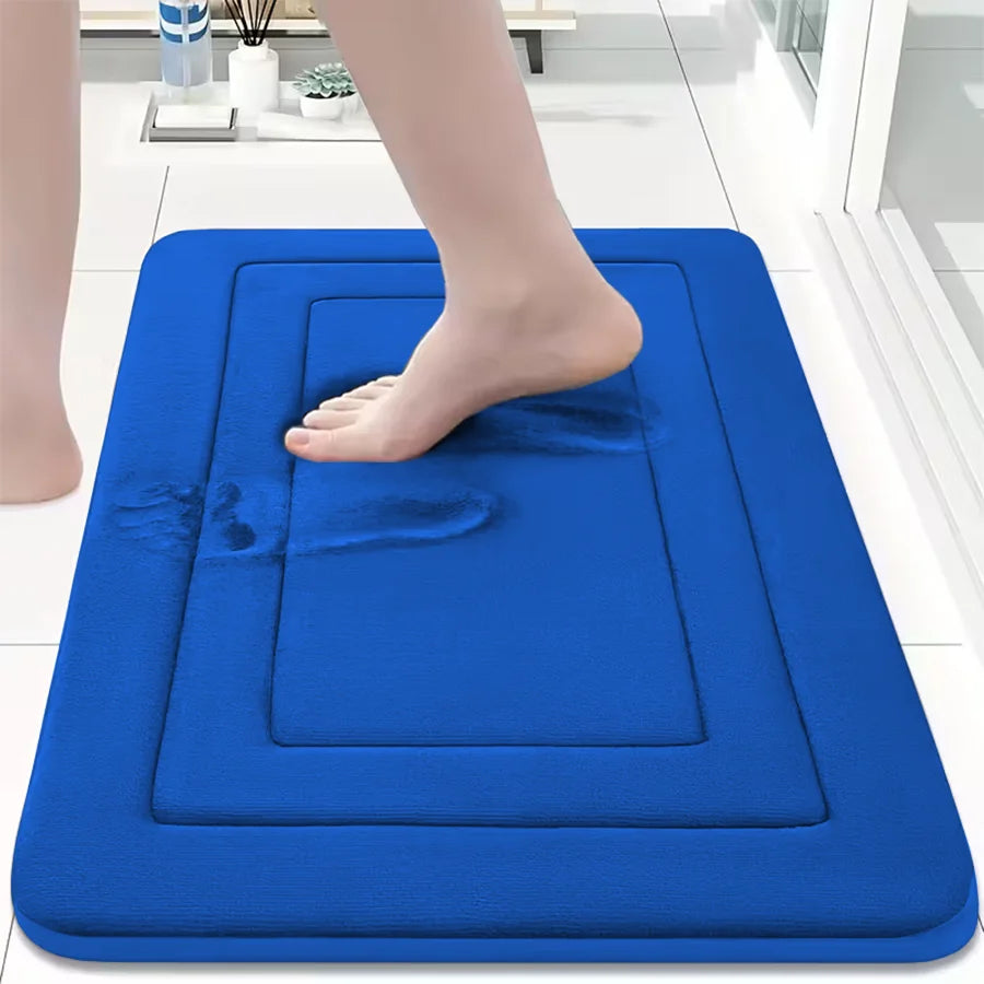 tapis bain gris moderne doux antidérapant polyester géométrique respectueux l'environnement salon entrée chambre
