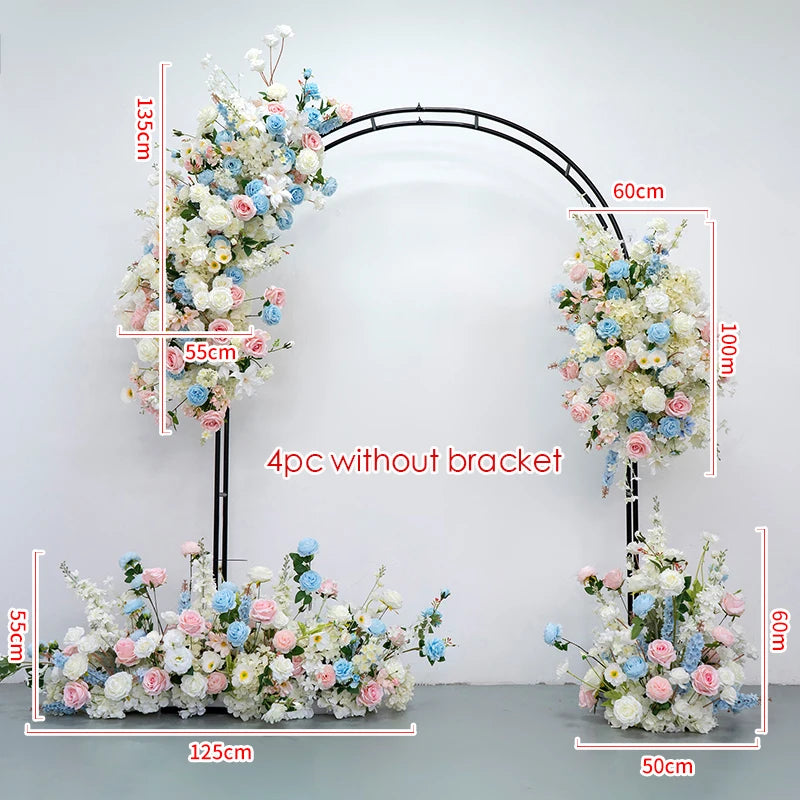 décoration événement arches fleurs artificielles romantique mariage baby showerintérieur pastel