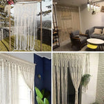 rideau macramé boho chic beige motifs géométriques 100x200cm opacité tissu coton polyester decoration interieur