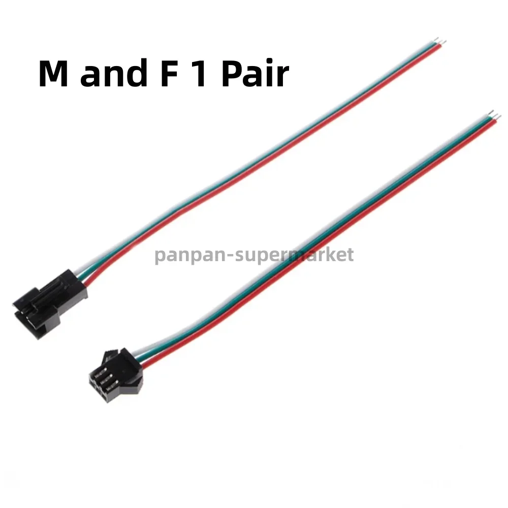 connecteur ruban led rouge vert blanc noir jst sm 3p fil cuivre cable different