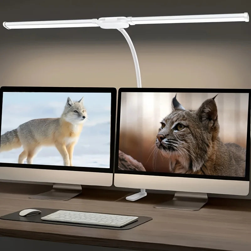 lampe led noir blanc contemporaine clip fixe modes luminosité étude lecture