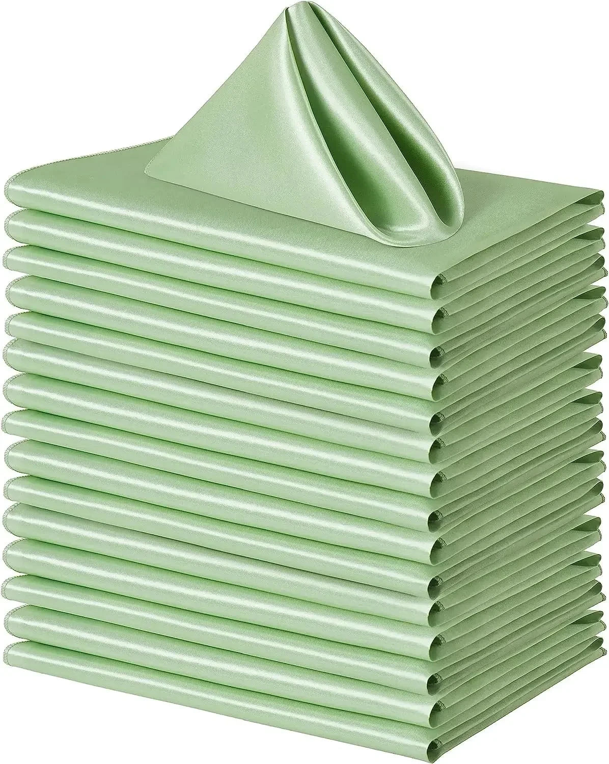 serviettes satin rose pâle classiques 43x43cm table mariage fête maison restaurant