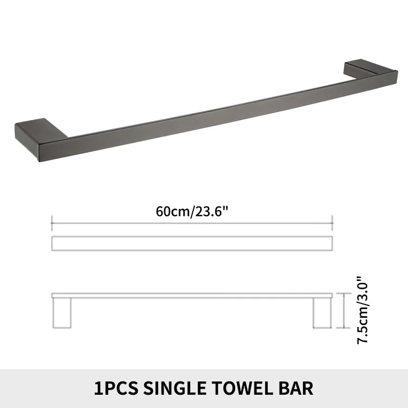 porte serviettes mural acier inoxydable noir doré argenté lisse moderne vis