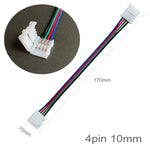 connecteur double tête bande led 2pin 3pin 4pin 5pin 6pin 15cm blanc rouge noir
