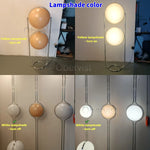 lampe sol moderne métal chromé boule acrylique blanche lumière led salon décoration intérieure
