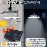 lampe solaire suspendue moderne noire télécommande panneau solaire ip65