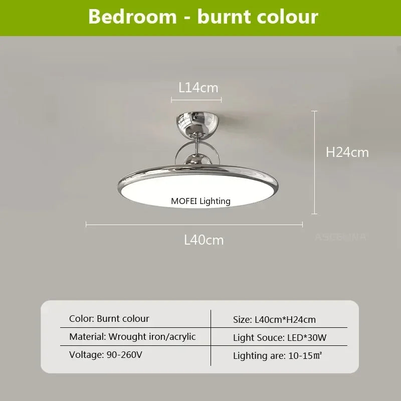 lampe moderne ronde acrylique vert blanc rouge 50h24cm led
