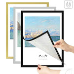 cadre magnétique adhésif moderne noir doré 50x70cm 40x60cm 53x38cm