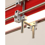 lampe suspendue moderne rouge métal argenté minimaliste éclairage led clips barres métalliques facile chambre