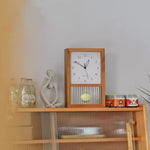 Horloge murale bois rouge