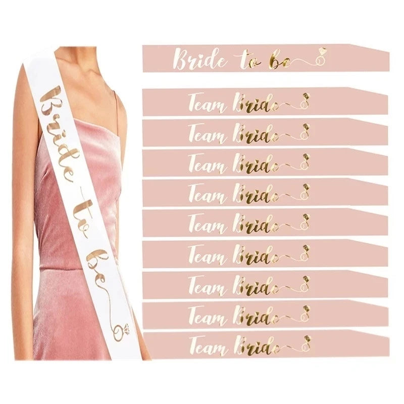 décoration mariage voile bride to be sash team bride bandeau occasion fiançailles fête valentin