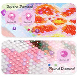 tableau diamant moderne multicolore patte chat vivace éclaboussures opaque 30x30cm instructions