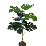 plantes artificielles grandes feuilles vertes blancs moderne tropicale décoration mur extérieur accrochées