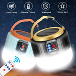 lanterne solaire rechargeable camping pêche randonnée led orange bleu clair moderne pratique