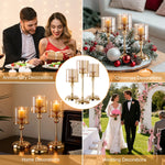 bougeoirs or transparents classiques supports bougies mariage fêtes tables