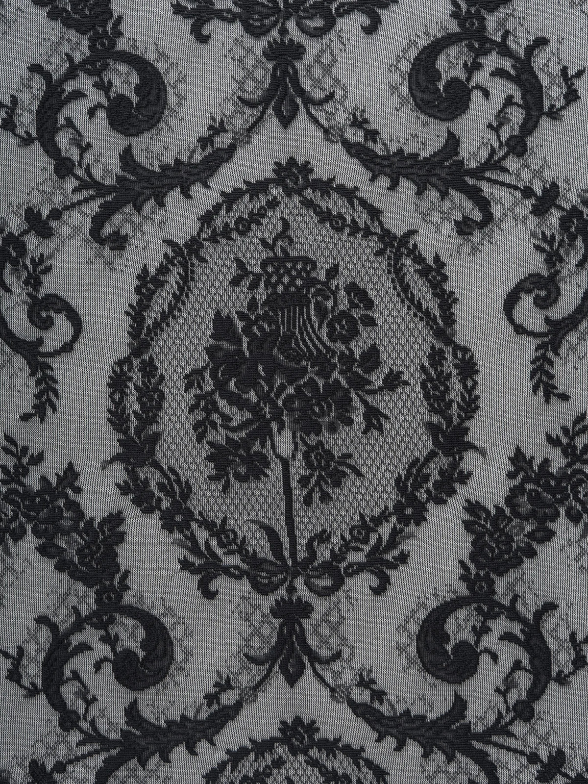 rideau noir transparent broderie florale classique anneaux décoratives polyester chambre salonhôtel