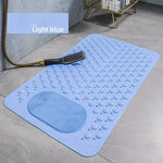 tapis bain texturé massage pieds antidérapant moderne gris foncé bleu clair salle bain