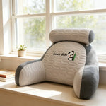 oreiller lecture confortable moderne gris vert jaune bleu imprimé animaux concave coton polyester 60x40cm