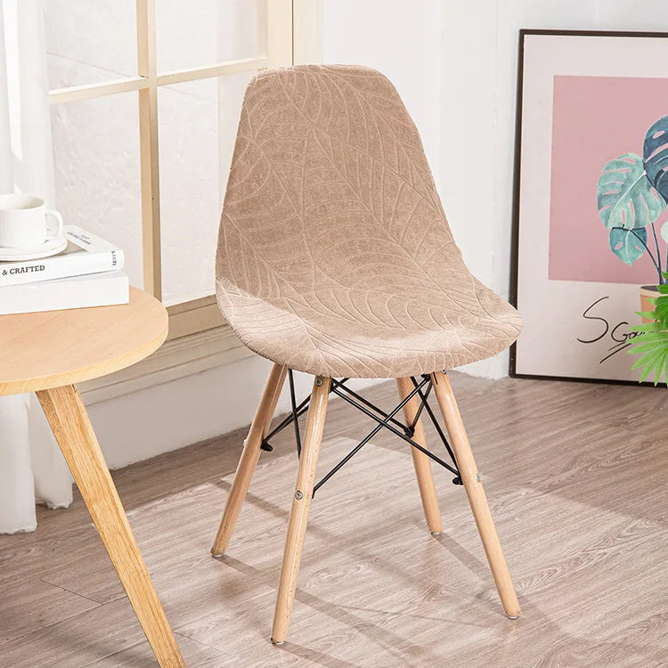 housse chaise moderne feuilles vert élastique antidérapante coussin polyester durable chambre restaurant mariage banquet