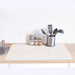 tapis cuisine silicone rectangulaire moderne antidérapant imperméable noir blanc gris table manger