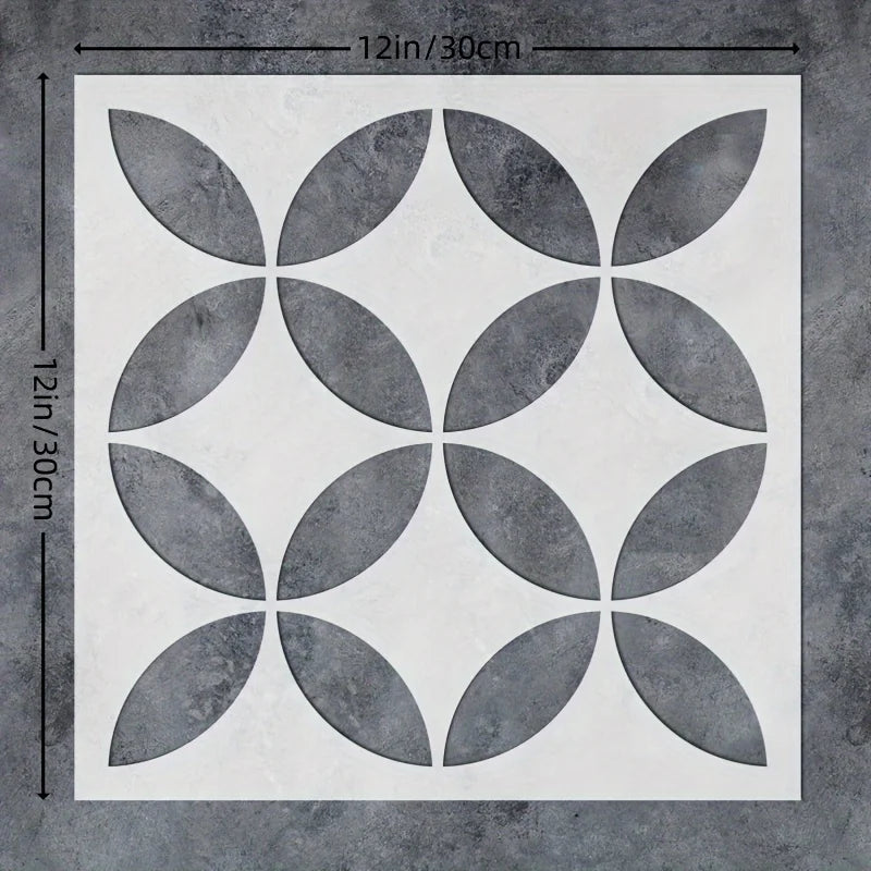 sticker decoratif geometrique moderne gris clair stickers deco minimaliste cercles superposes 30cm