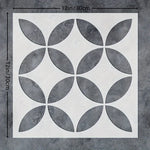 sticker decoratif geometrique moderne gris clair stickers deco minimaliste cercles superposes 30cm