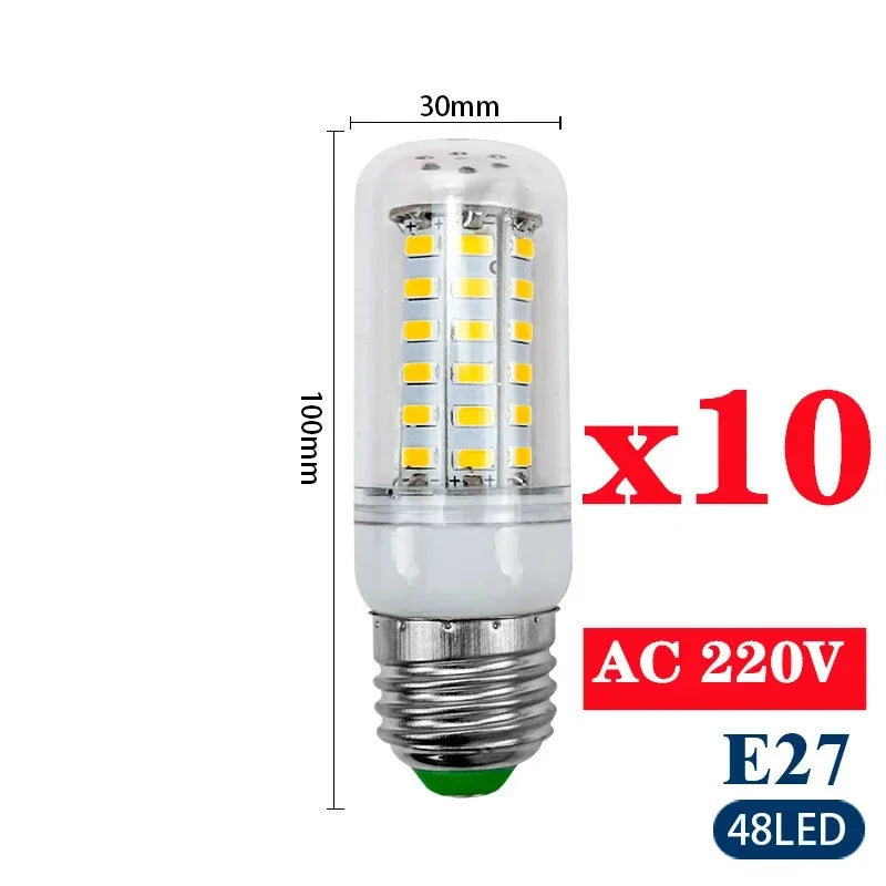 ampoule led maïs décoration intérieur blanc chaud lumière moderne lustre lustre base e14 e27