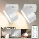 Spot LED rechargeable moderne blanc rond lisse télécommande adhésif aimant charge Type